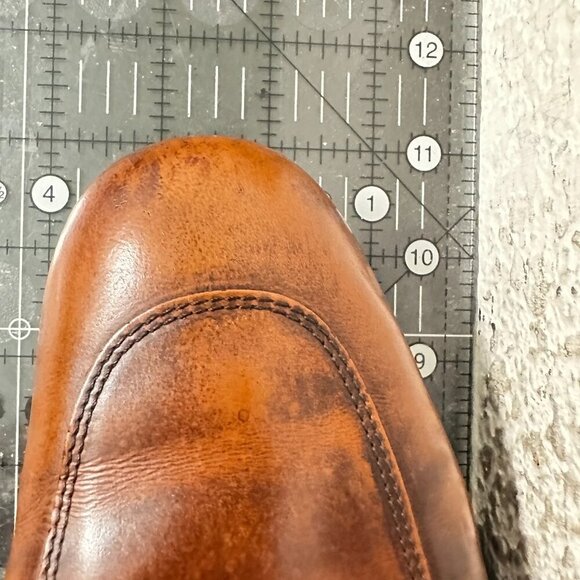 Tods Women Size EU 40.5 US 10.5 Brown Washed Leather Slip On Loafer Flat Shoes - Picture 11 of 11